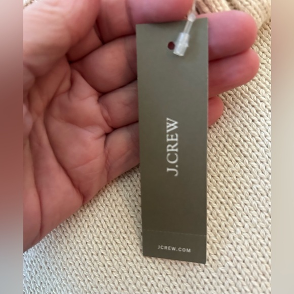 NWT J. Crew Cream 100% Cotton Turtleneck Ribbed-Hem Sweater, Size Medium - Picture 11 of 16